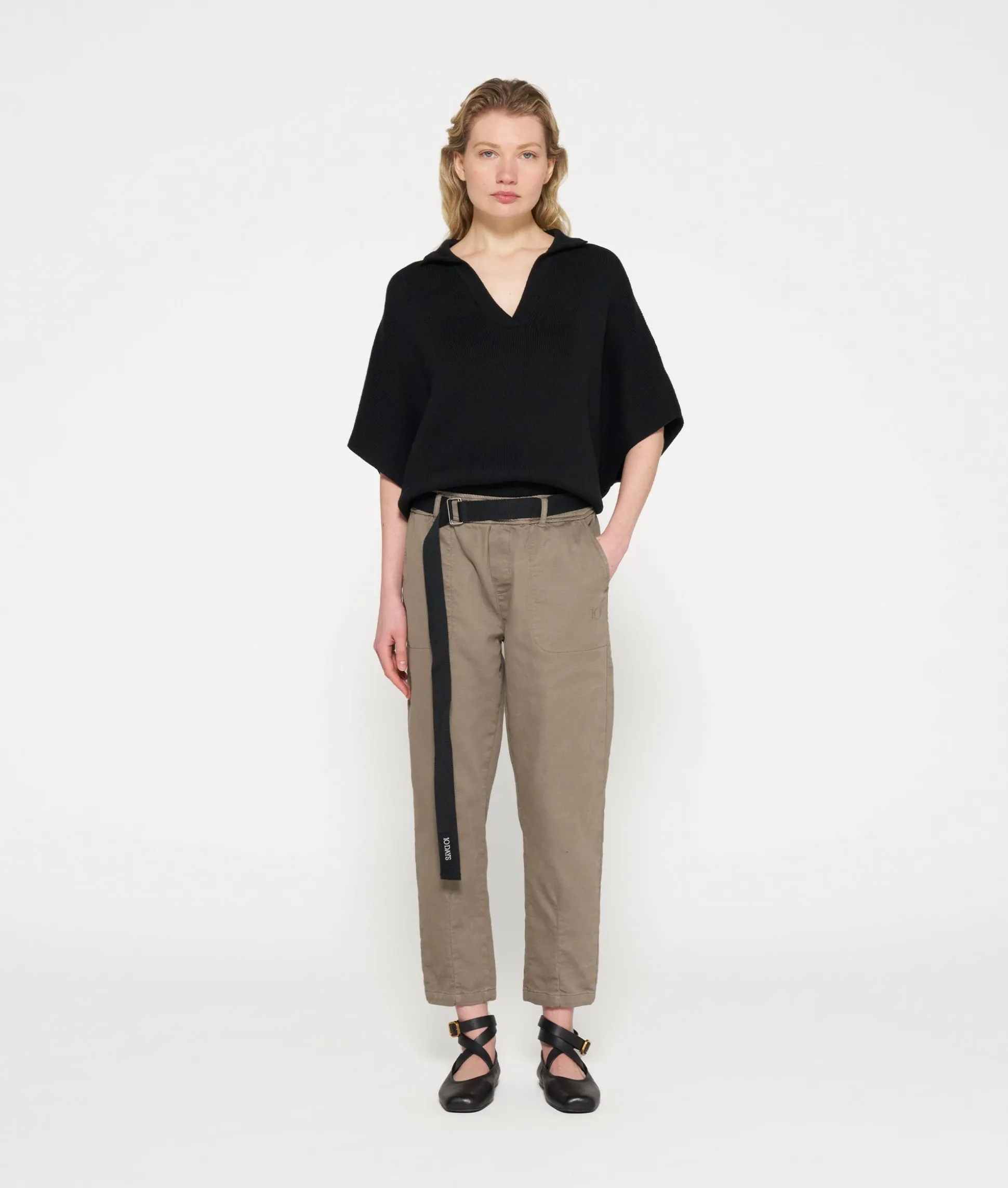 belted pants jog denim
