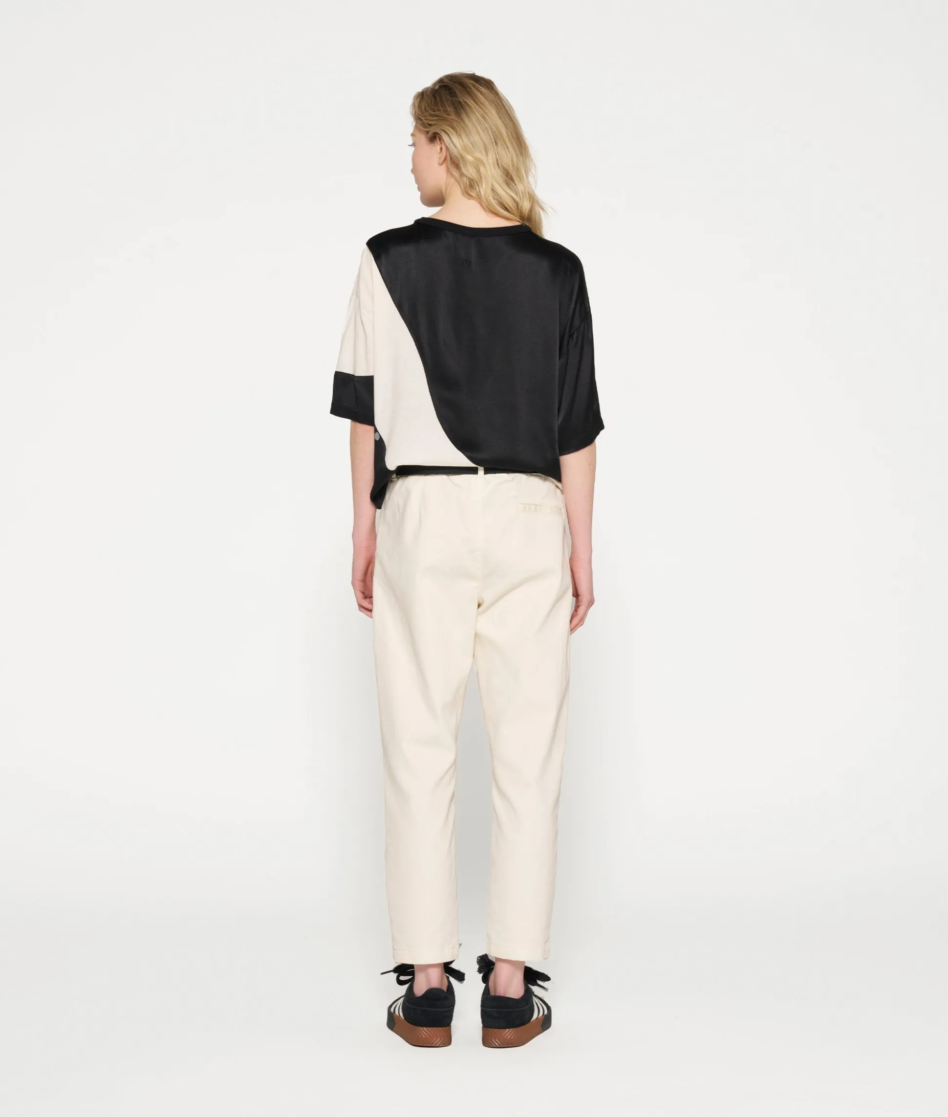 belted pants jog denim