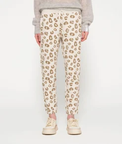 cropped jogger leopard