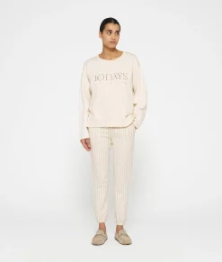 cropped jogger pinstripe