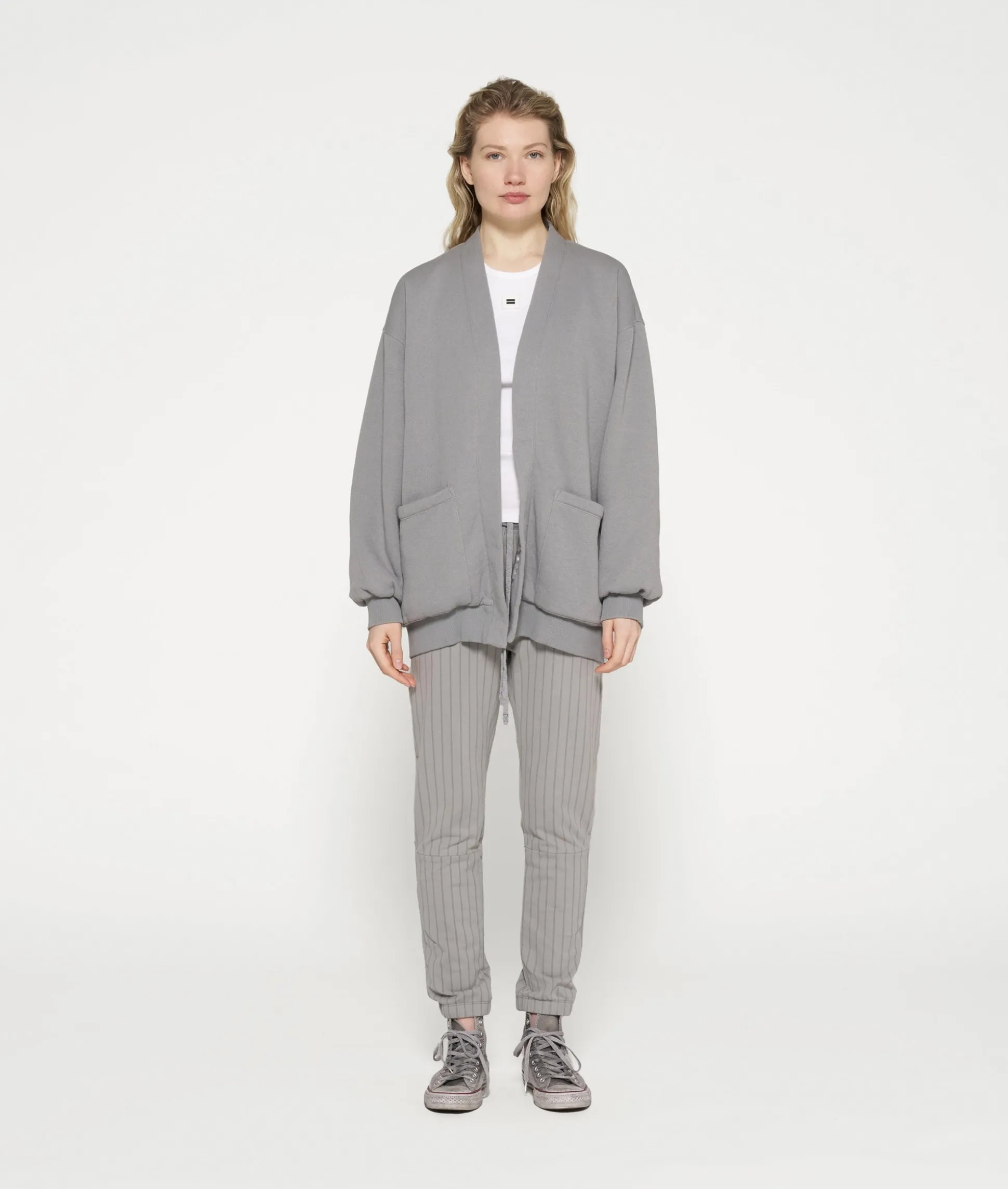 cropped jogger pinstripe