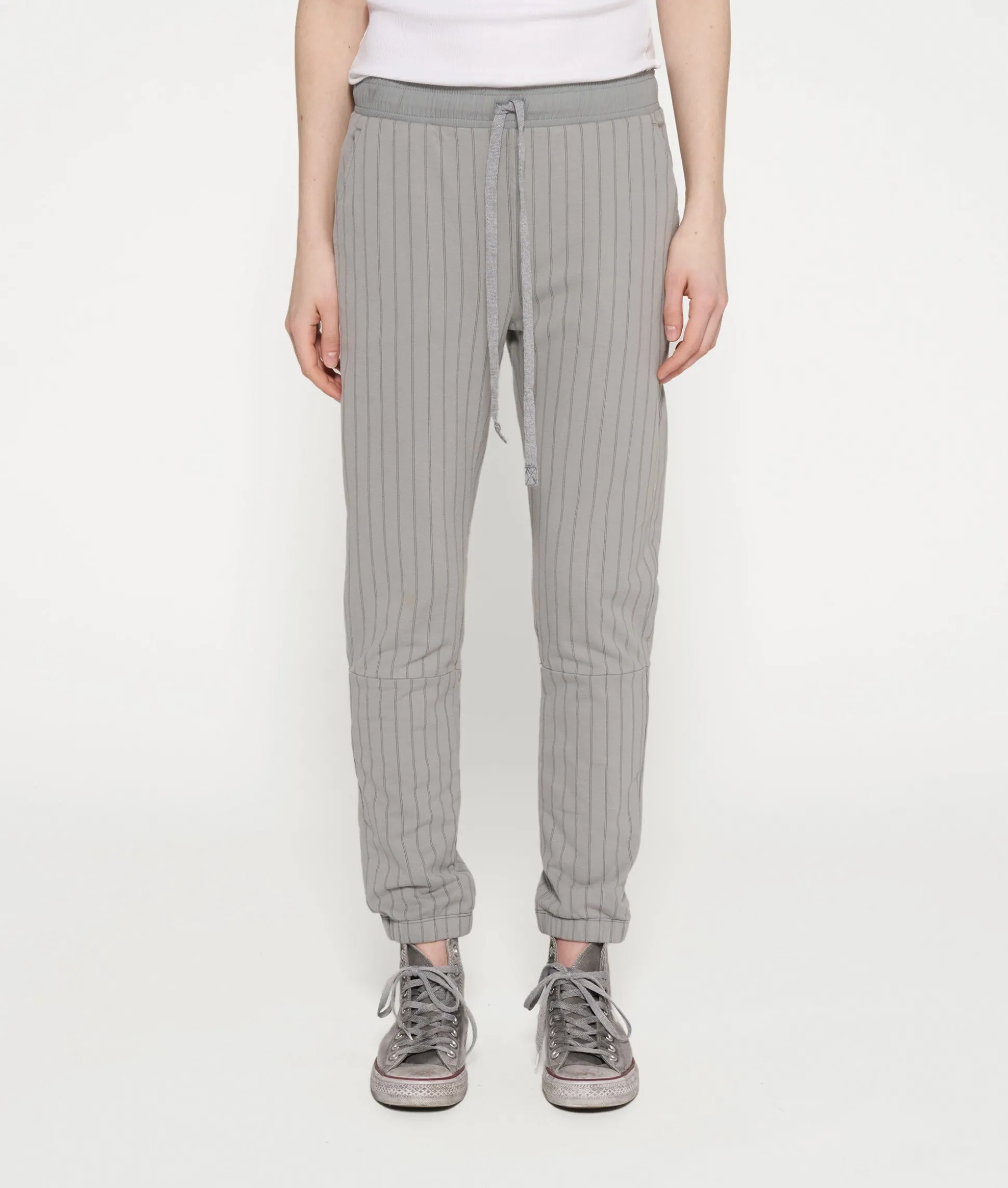 cropped jogger pinstripe