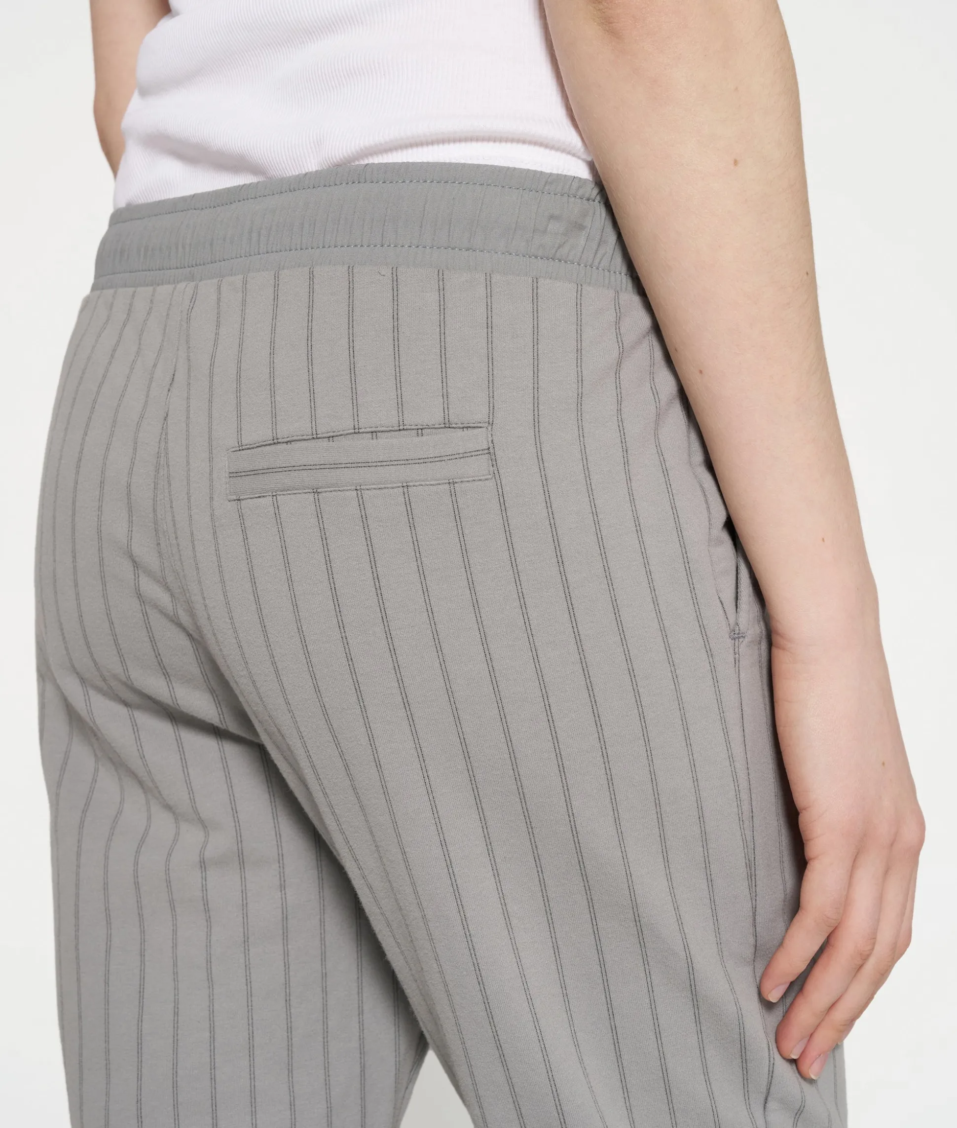 cropped jogger pinstripe