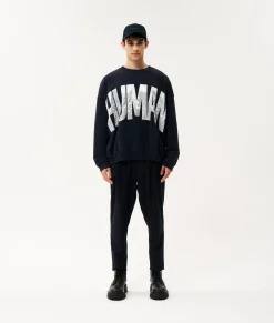Human fleece sweater