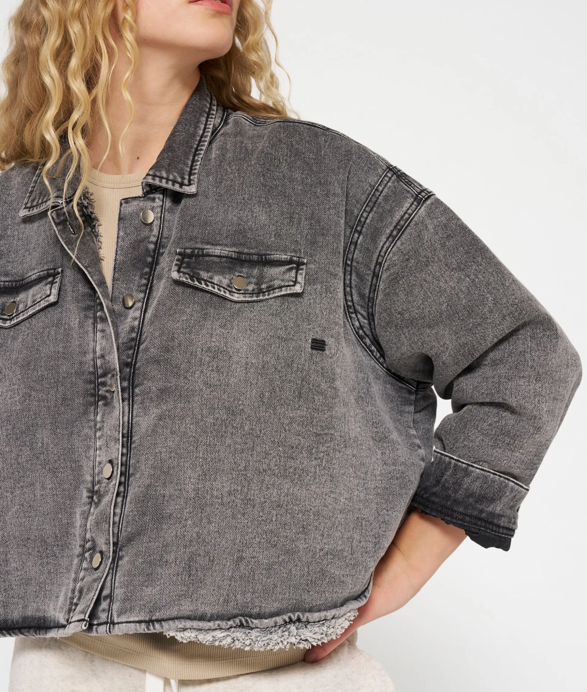 padded shirt jog denim