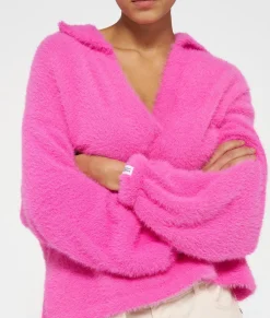 polo sweater hairy knit