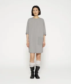 sweat dress pinstripe