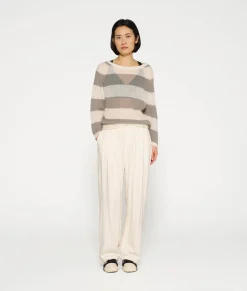 thin knit sweater stripes