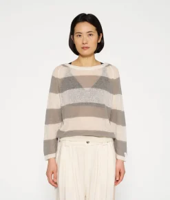 thin knit sweater stripes
