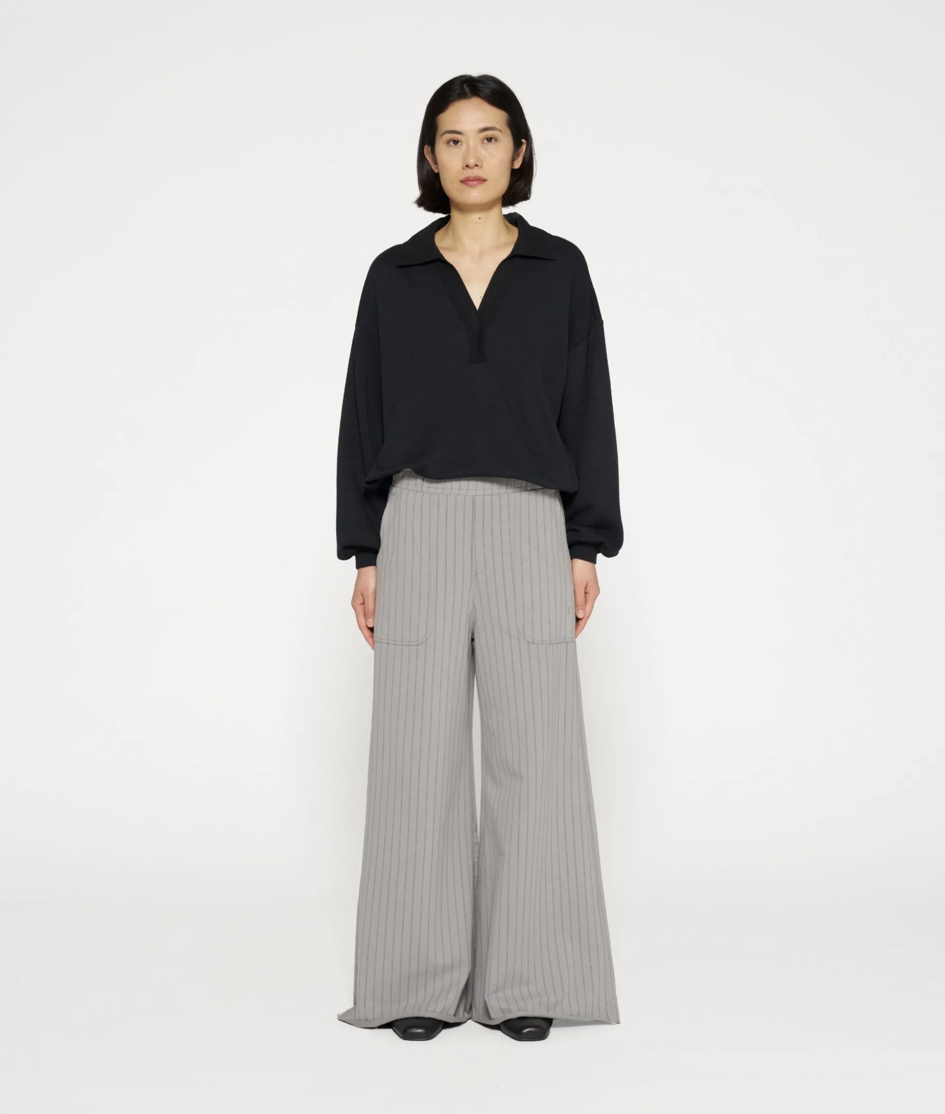 wide jogger pinstripe