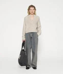 wide pants flowy denim