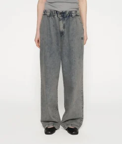 wide pants flowy denim