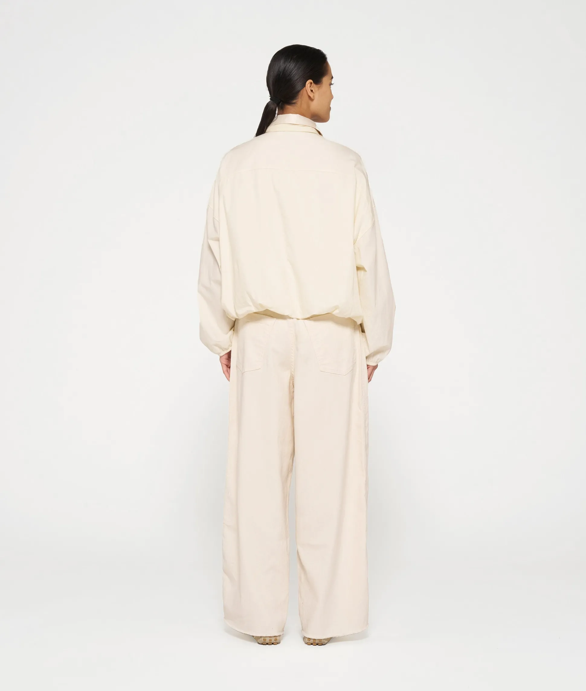 wide twill pants