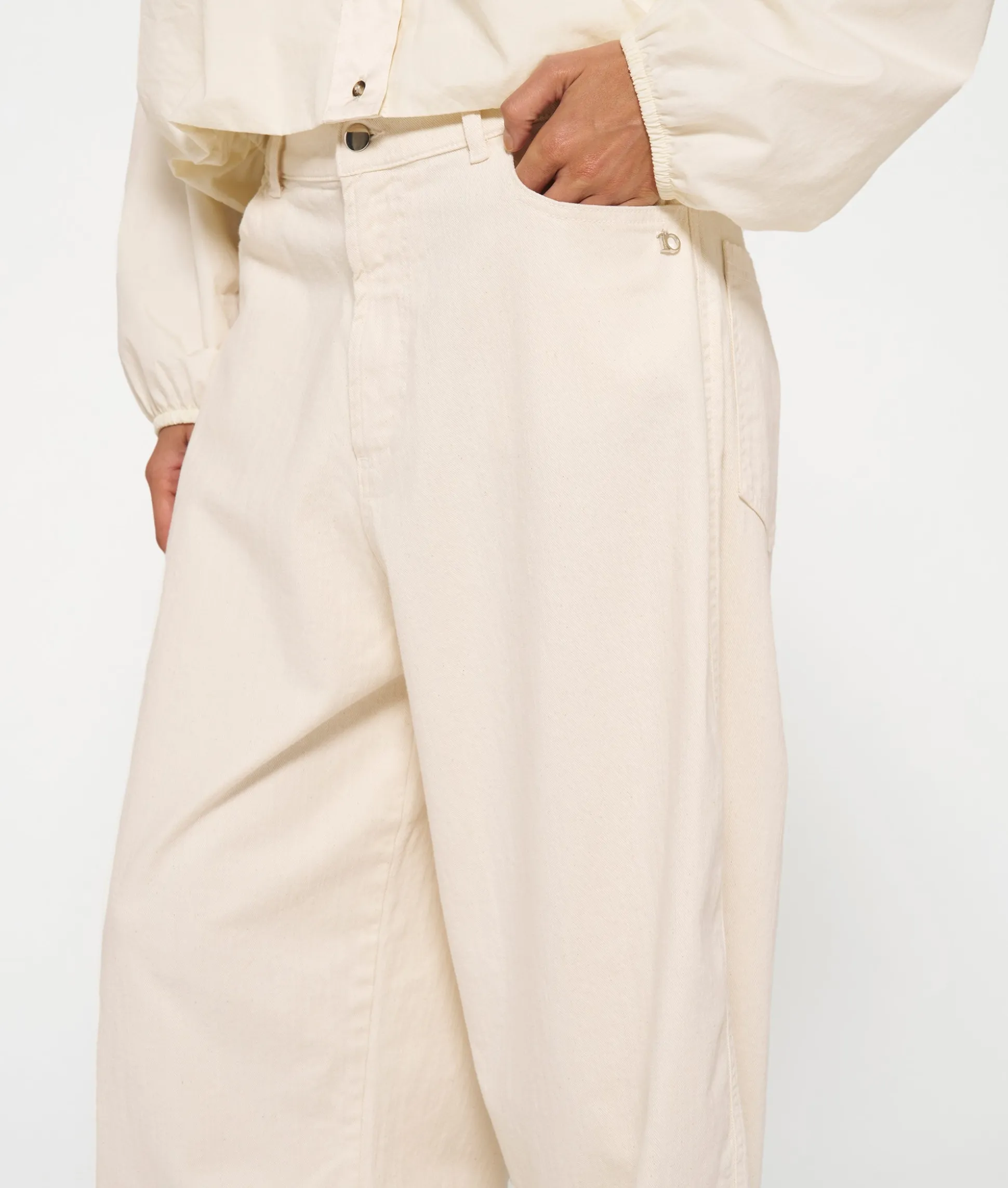 wide twill pants